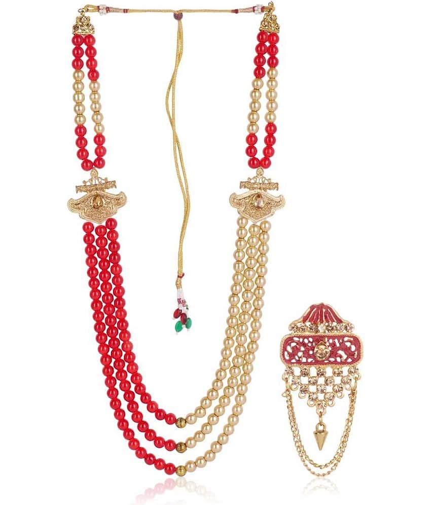 Wedding Groom Mala & Brooch Set for Men - Jewellery Sets | Buy online on ZillyBuy