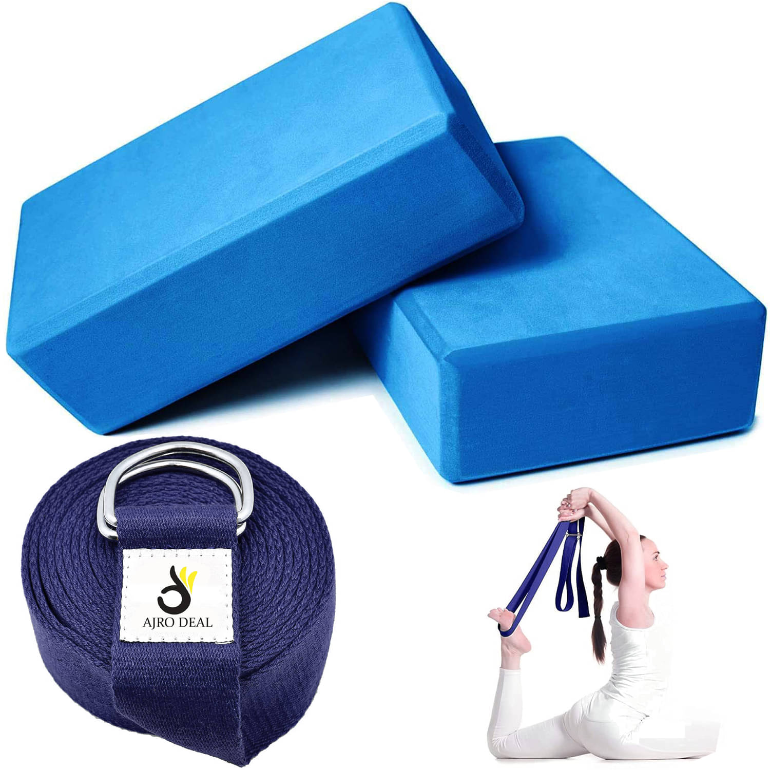     			Yoga Strap, Stretching Belt / Yoga Block, Brick for Stretching, Physical Therapy Yoga Blocks