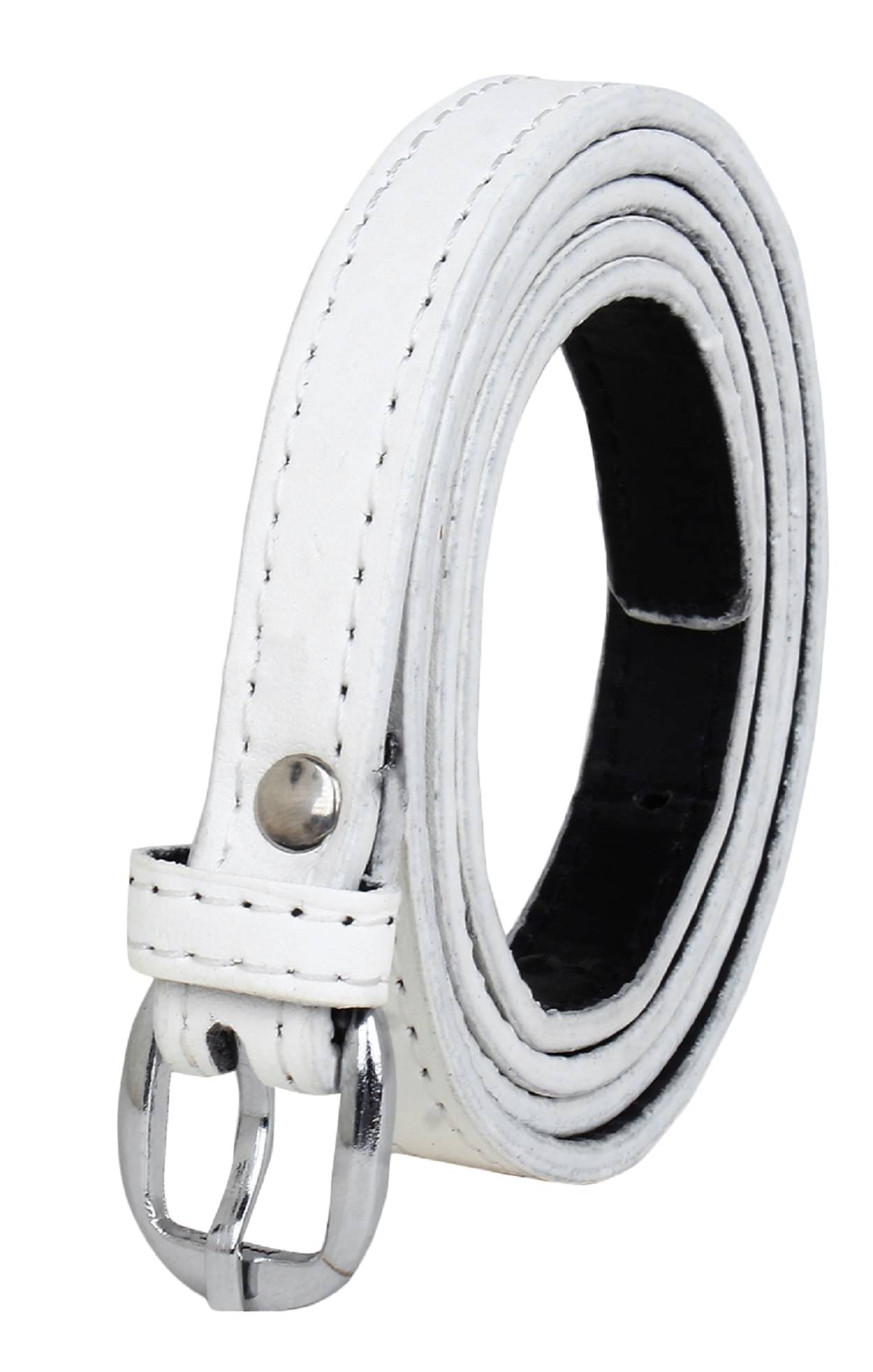     			Zacharias Faux Leather Women's Skinny Belt ( Pack of 1 )