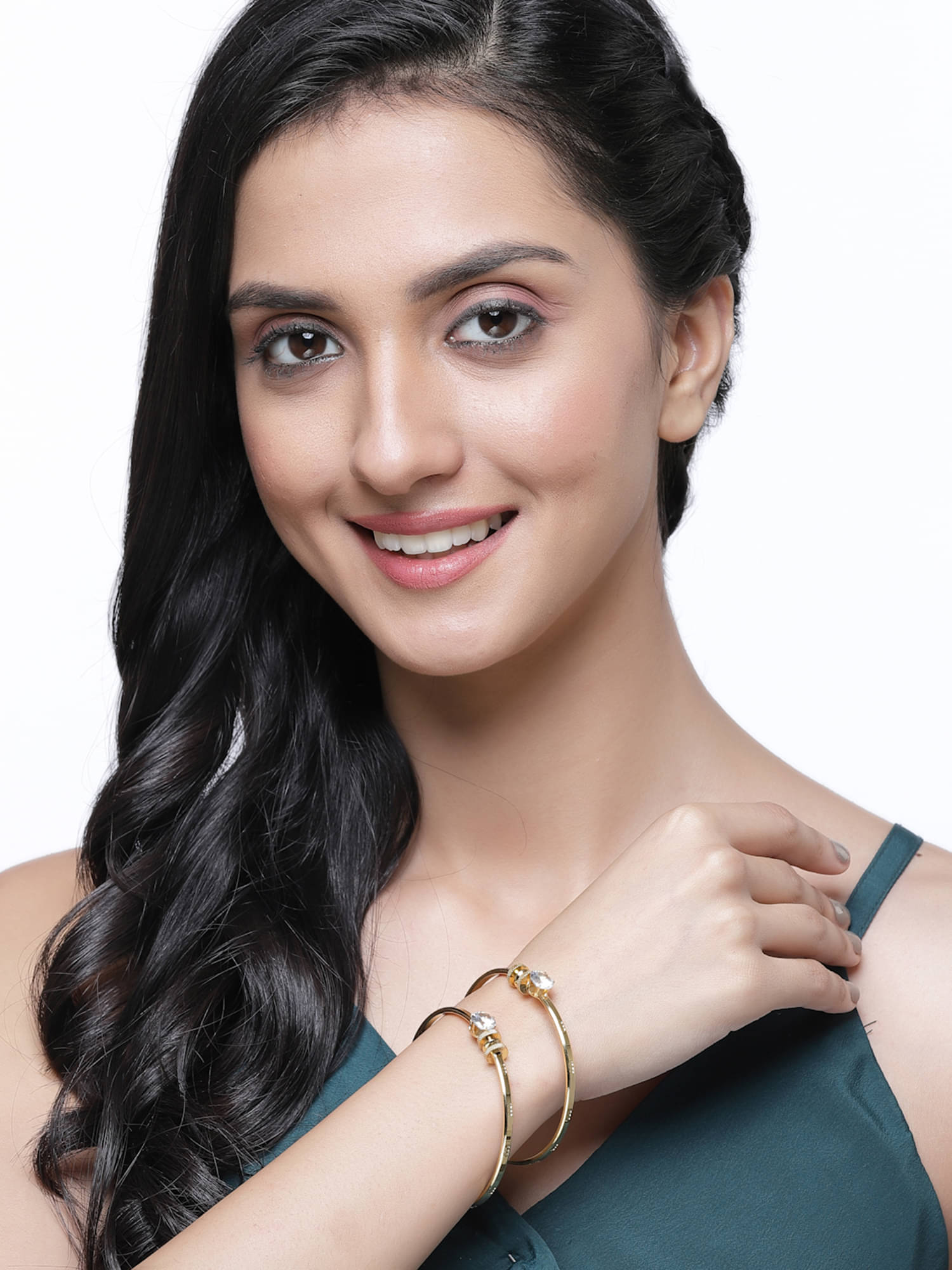     			Zeneme Gold Bangle ( Pack of 2 )