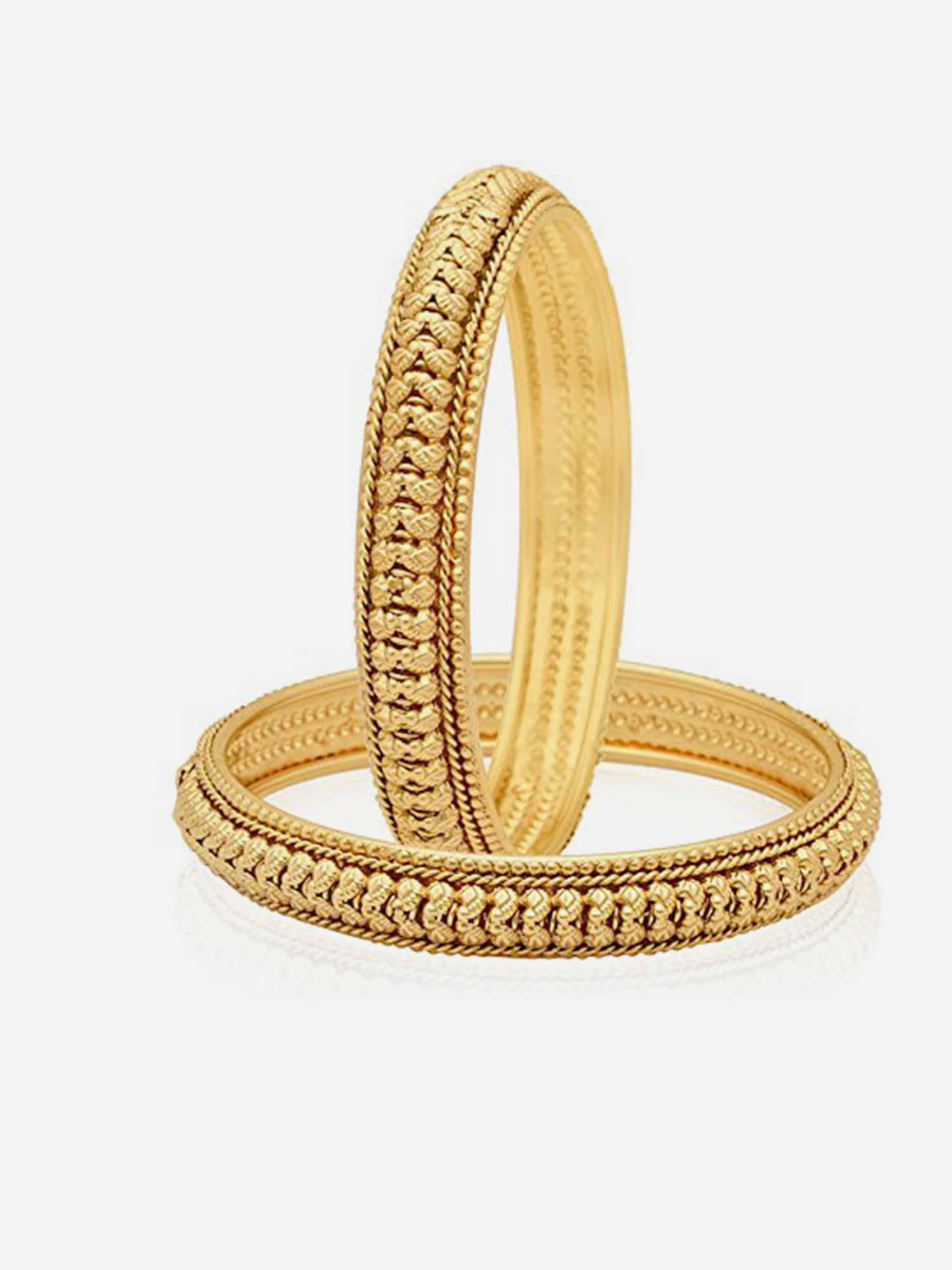 Zeneme Gold Bangle ( Pack of 2 ) - Bangles & Bracelets | Buy online on ZillyBuy