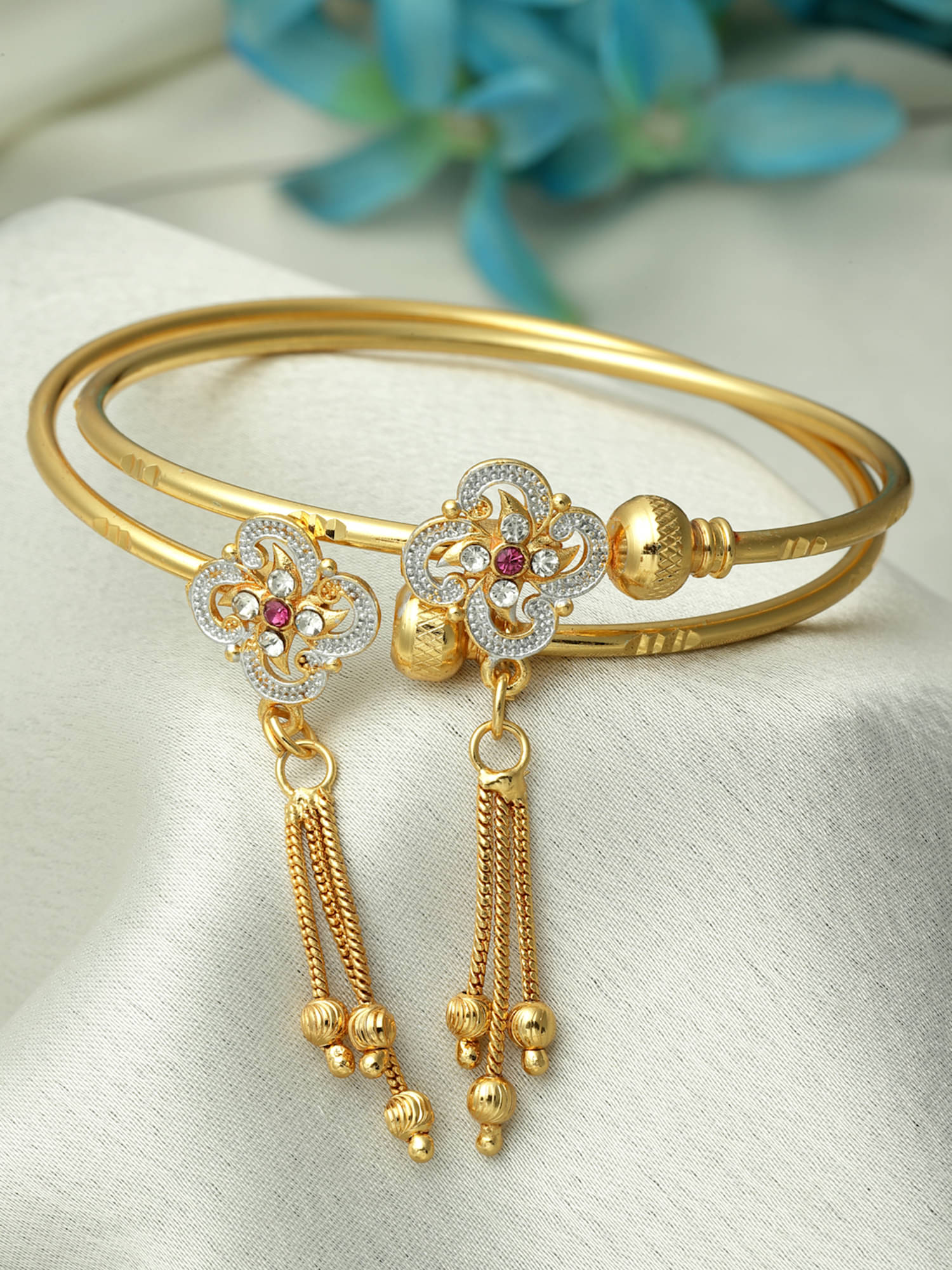 Zeneme Gold Bangle ( Pack of 2 ) Zeneme Gold Bangle ( Pack of 2 )