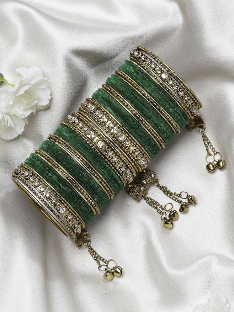 Zeneme Green Bangle Set ( Pack of 1 ) Zeneme Green Bangle Set ( Pack of 1 )