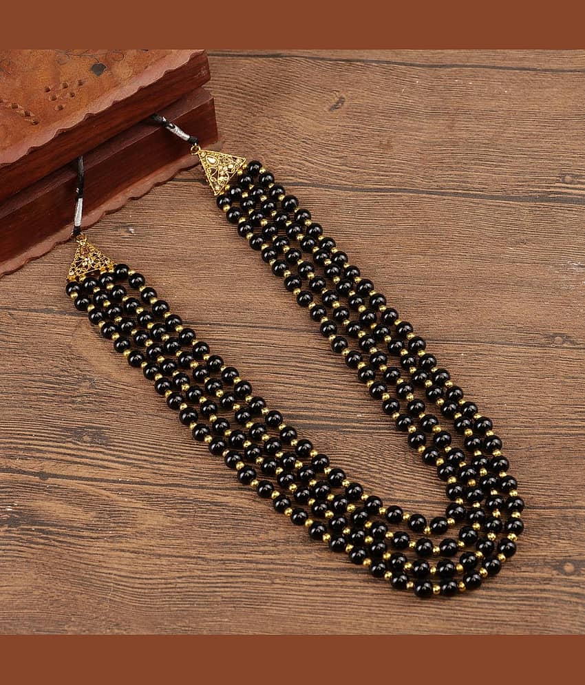 pearl beads Dulha groom sherwani Necklace/Moti Mala for Men for wedding | Exquisite Groom Mala | Perfect for Grooms - Jewellery Sets | Buy online on ZillyBuy