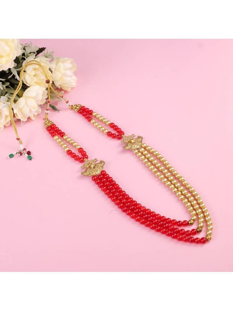 Dulha groom sherwani Necklace/Moti Mala for Men for wedding | Groom Mala - Jewellery Sets | Buy online on ZillyBuy