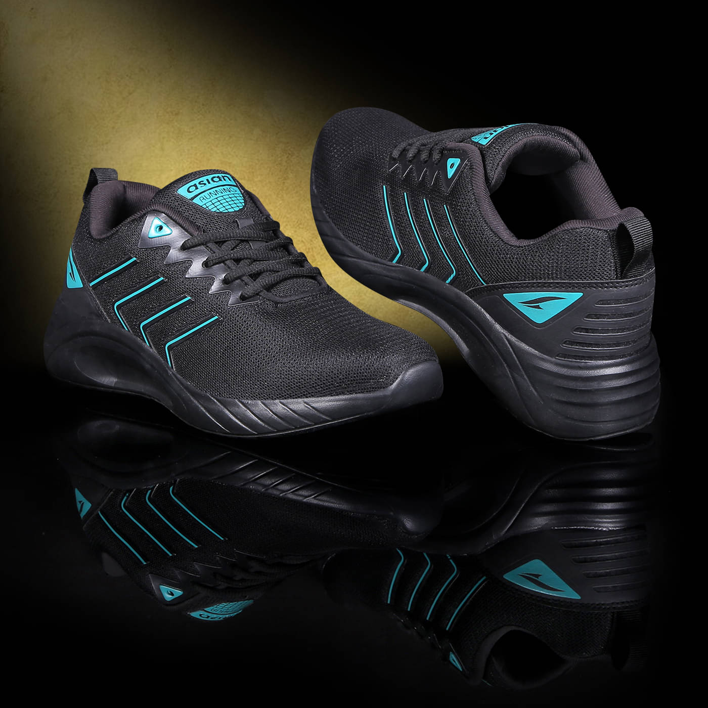     			ASIAN Plasma-05 Black Men's Sports Running Shoes
