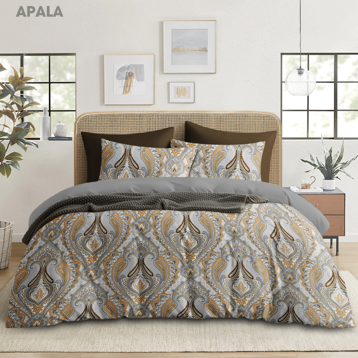     			Apala Microfiber 1 Double King Bedsheet with 2 Pillow Covers ( Cream )