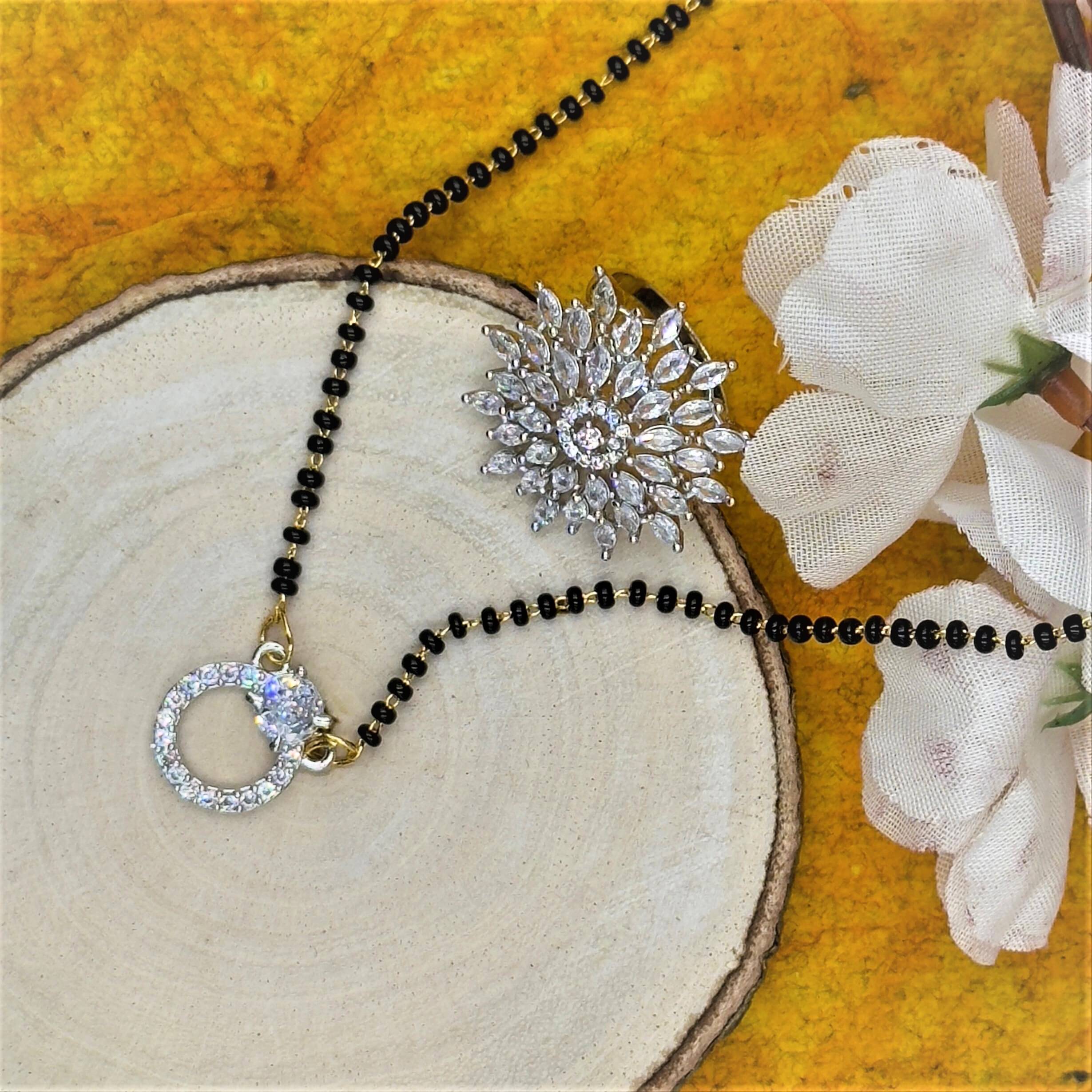 Charms White Mangalsutra Set ( Pack of 2 ) Charms White Mangalsutra Set ( Pack of 2 )