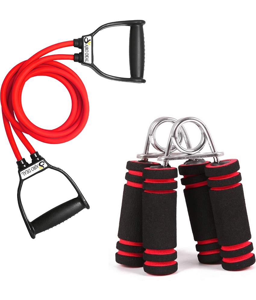 Combo of 2 -Double Toning Tube Resistance Tube ,Hand Grip Hand Exersicer. Resistance Tube - Sports and Fitness Equipment | Buy online on ZillyBuy