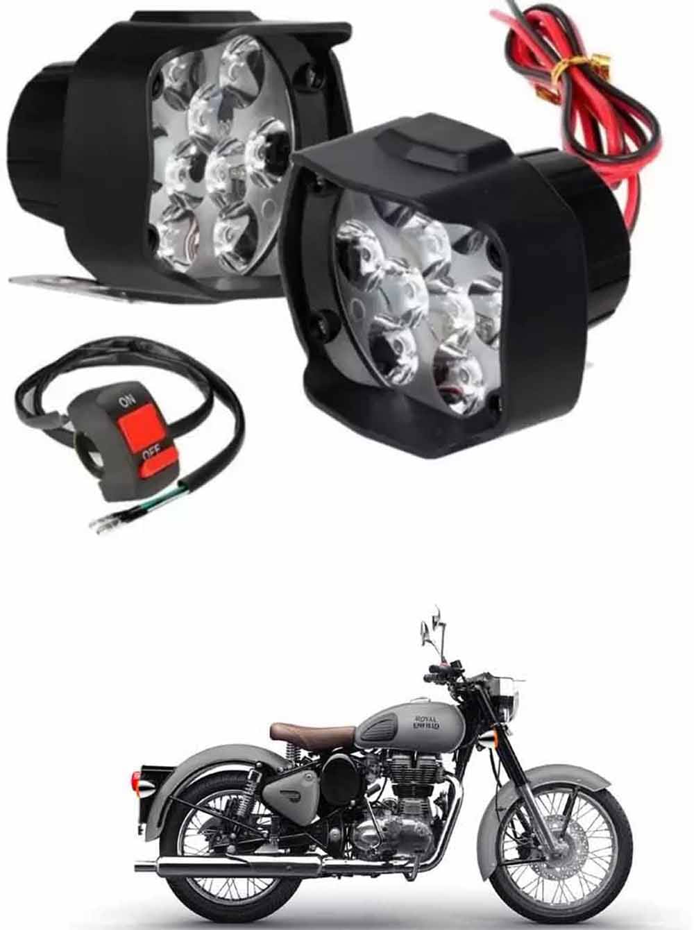 Genric Fog Light For Royal Enfield ( Pack of 2 ) Genric Fog Light For Royal Enfield ( Pack of 2 )