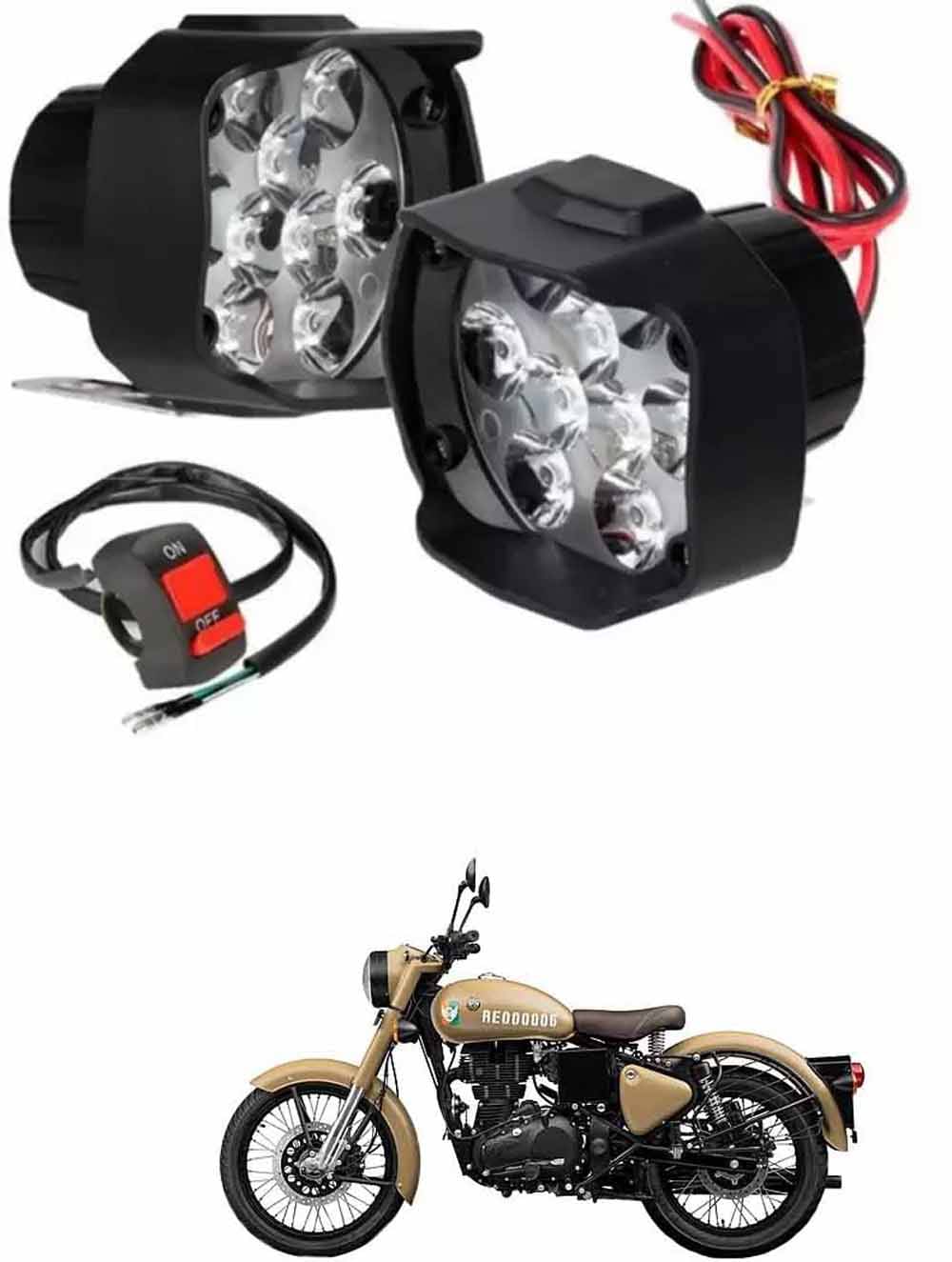 Genric Fog Light For Royal Enfield ( Pack of 2 ) Genric Fog Light For Royal Enfield ( Pack of 2 )