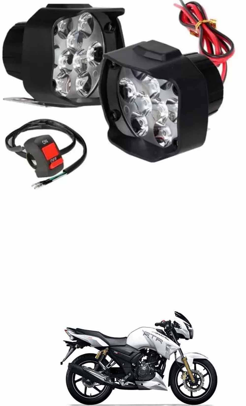 Genric Fog Light For TVS ( Pack of 2 ) Genric Fog Light For TVS ( Pack of 2 )