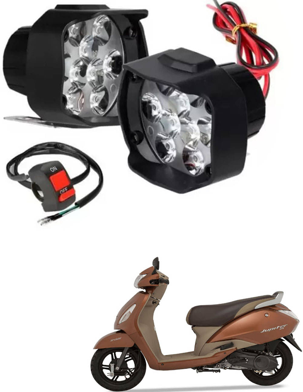     			Genric Fog Light For TVS ( Pack of 2 )