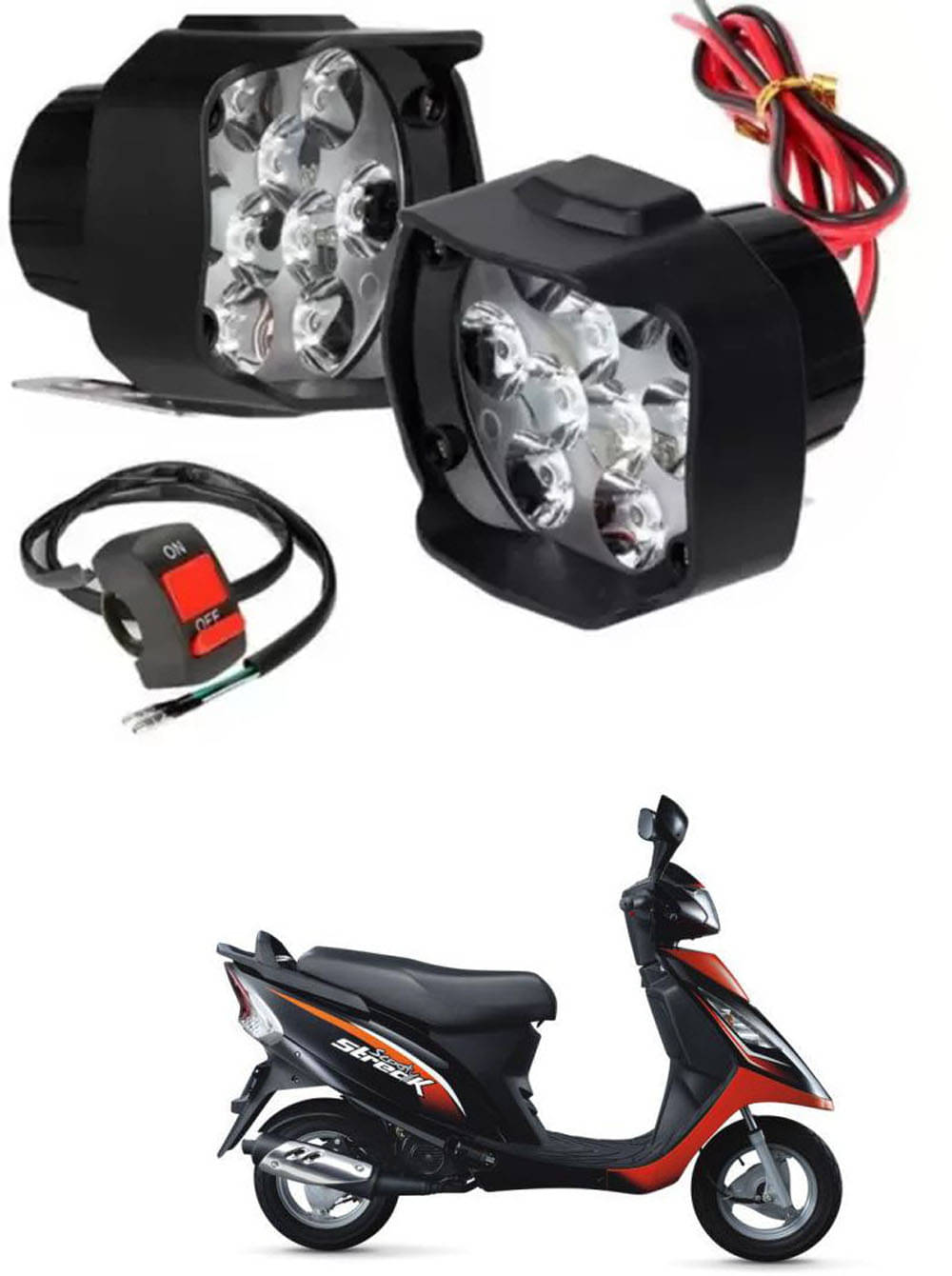     			Genric Fog Light For TVS ( Pack of 2 )