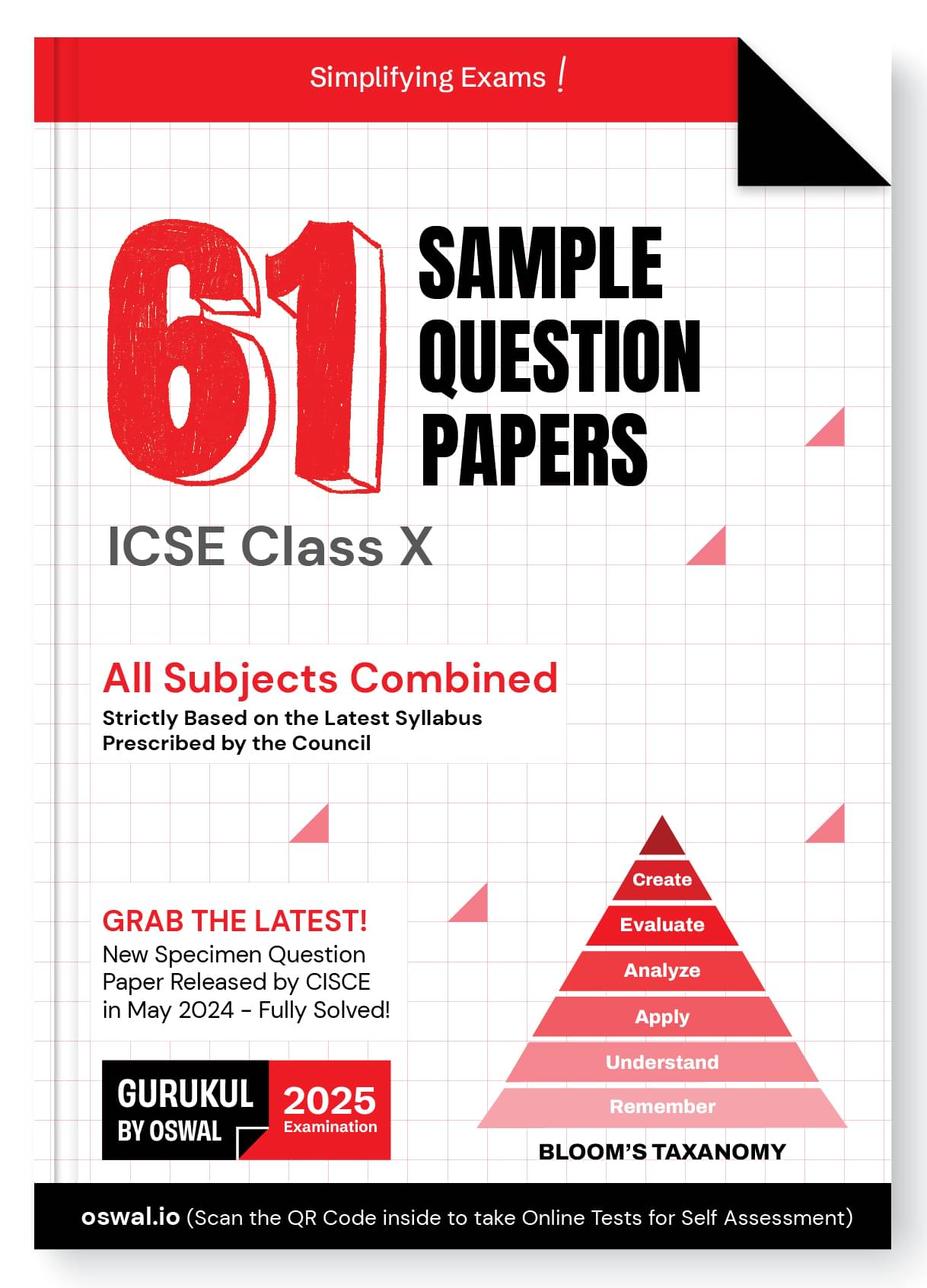 Gurukul By Oswal 61 Sample Question Papers for ICSE Class 10 Board Exam 2025 : Fully Solved New Specimen Question Paper, Latest Syllabus (All Subjects Gurukul By Oswal 61 Sample Question Papers for ICSE Class 10 Board Exam 2025 : Fully Solved New Specimen Question Paper, Latest Syllabus (All Subjects