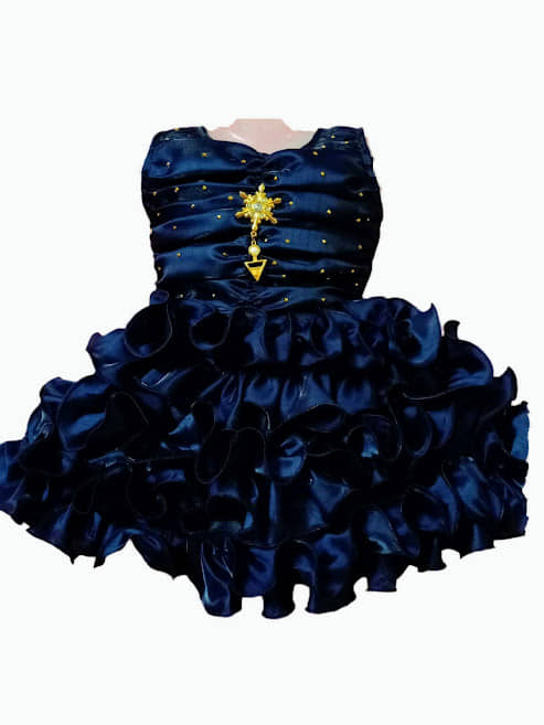 IMON BASID Pack of 1 Baby Girls Net Frock ( Blue )