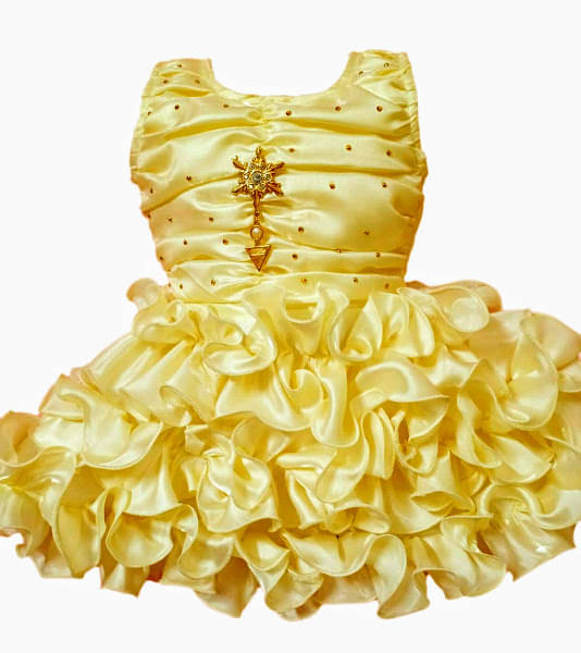     			IMON BASID Pack of 1 Baby Girls Silk Blend Frock ( Cream )