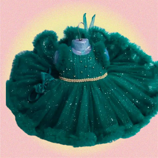     			IMON BASID Pack of 1 Baby Girls Net Frock ( Green )