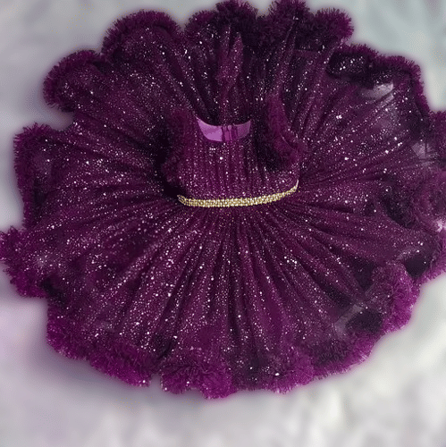     			IMON BASID Pack of 1 Baby Girls Net Frock ( Purple )