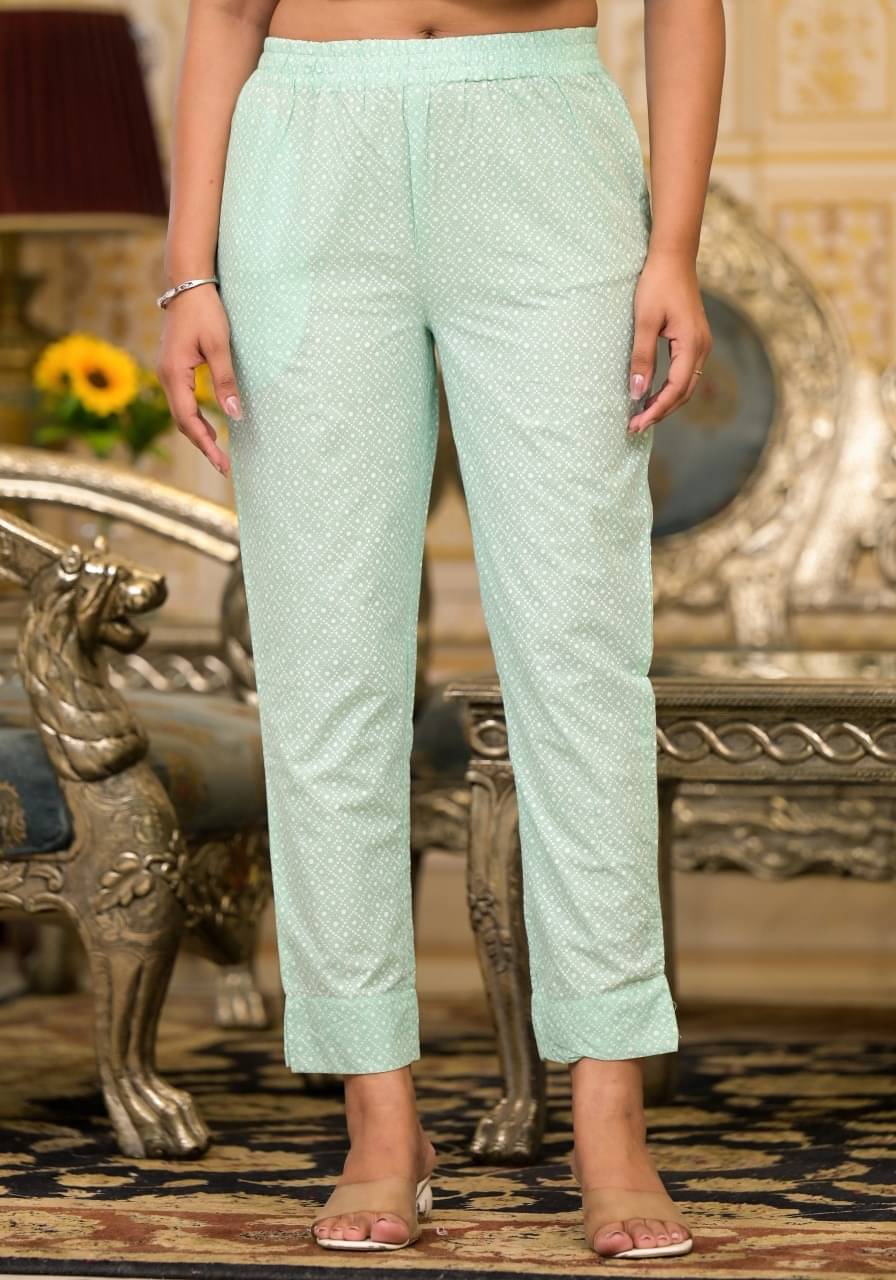     			Juniper - Mint Green Cotton Women's Straight Pant ( Pack of 1 )