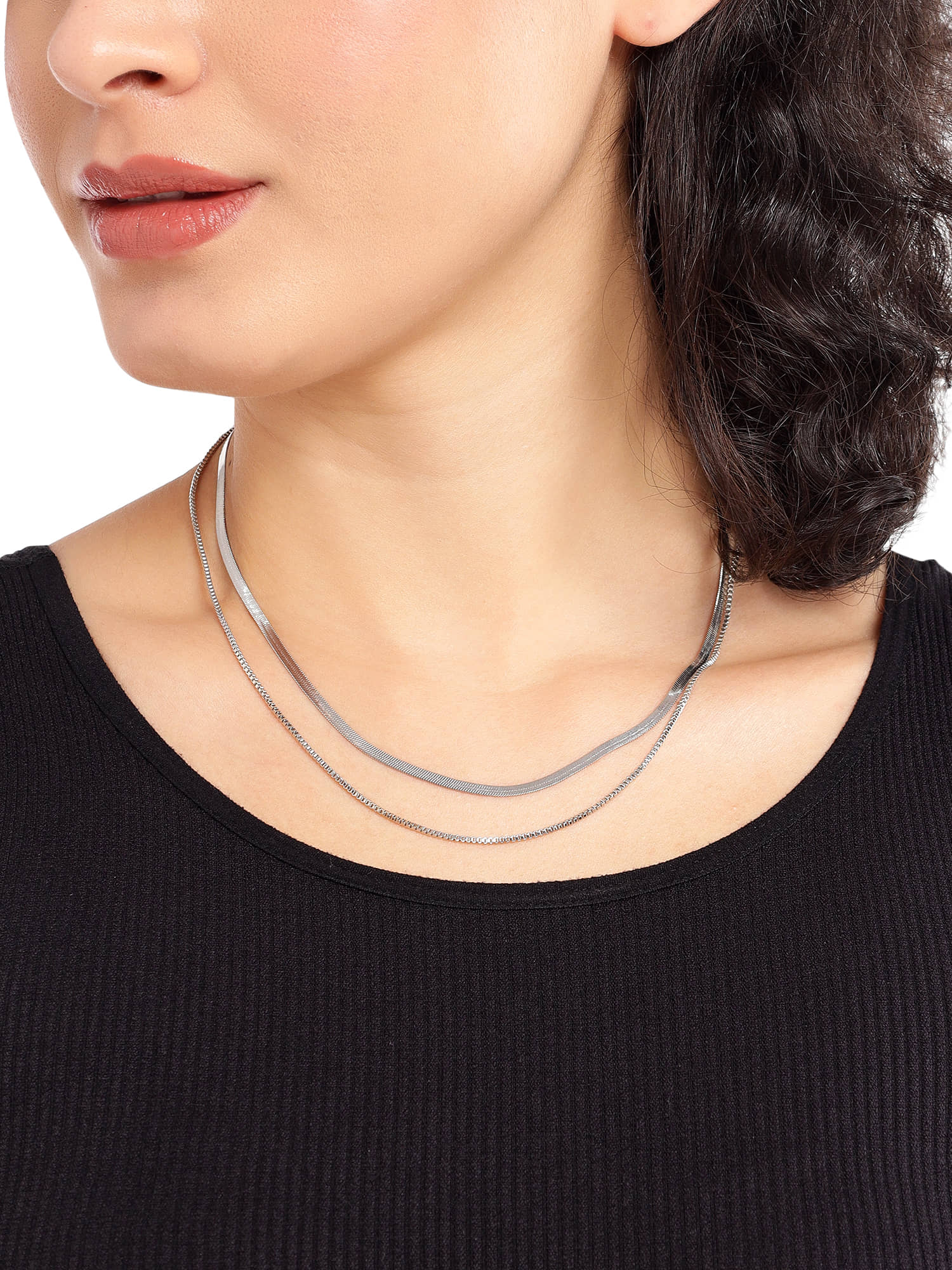 KACY Silver Alloy Necklace ( Pack of 1 )