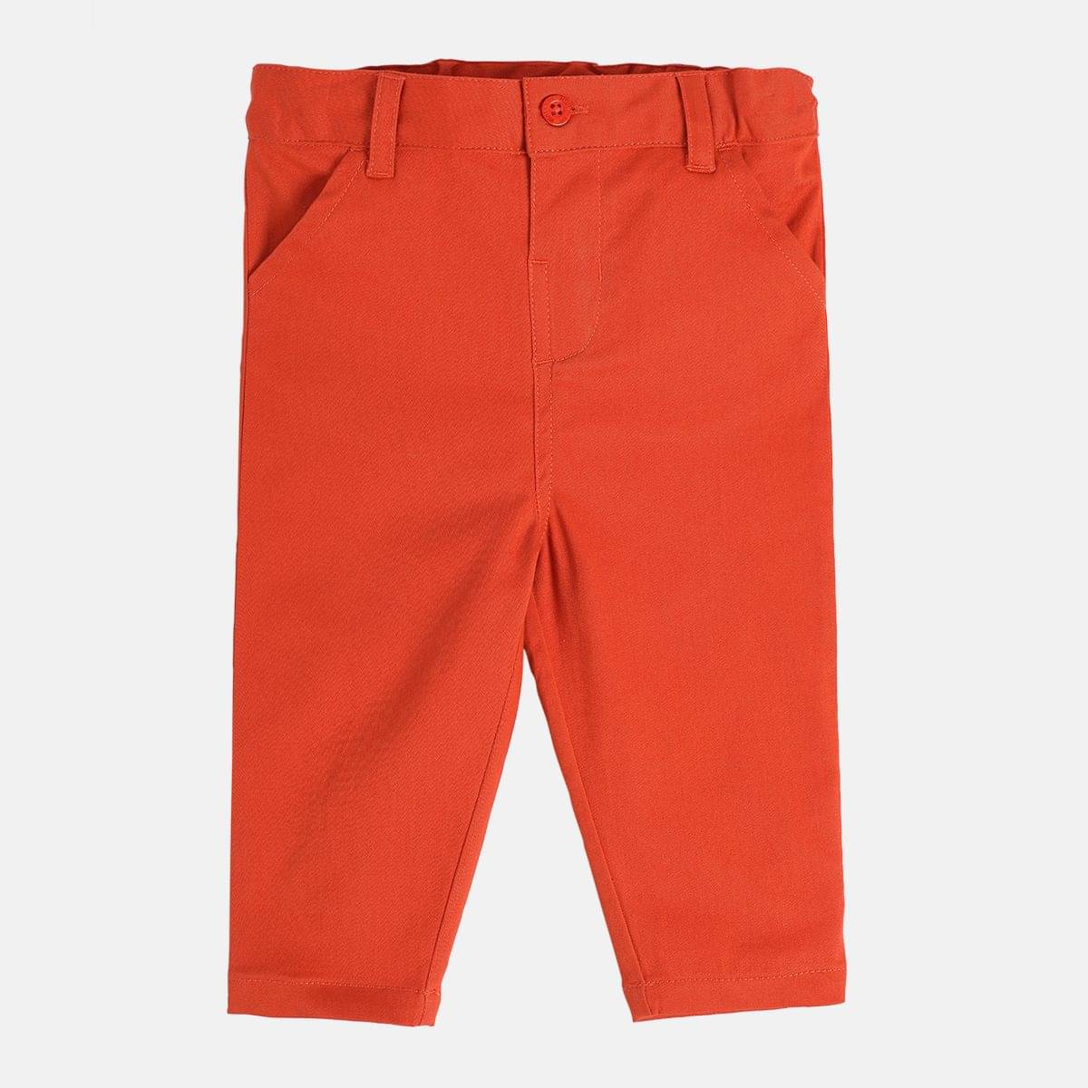     			Miniklub Baby Boys  Full Length Woven Pant (Rust Orange Color)