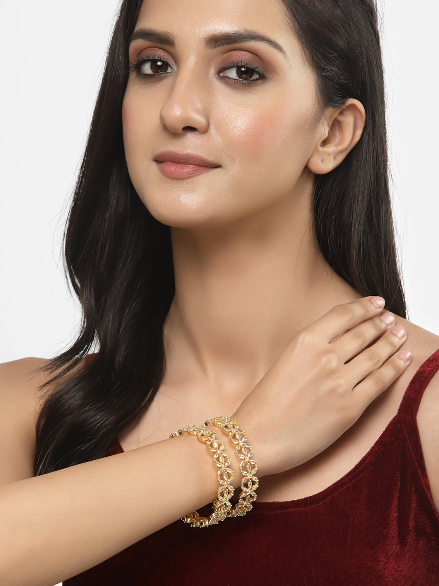 Zeneme Gold Bangle ( Pack of 2 ) Zeneme Gold Bangle ( Pack of 2 )