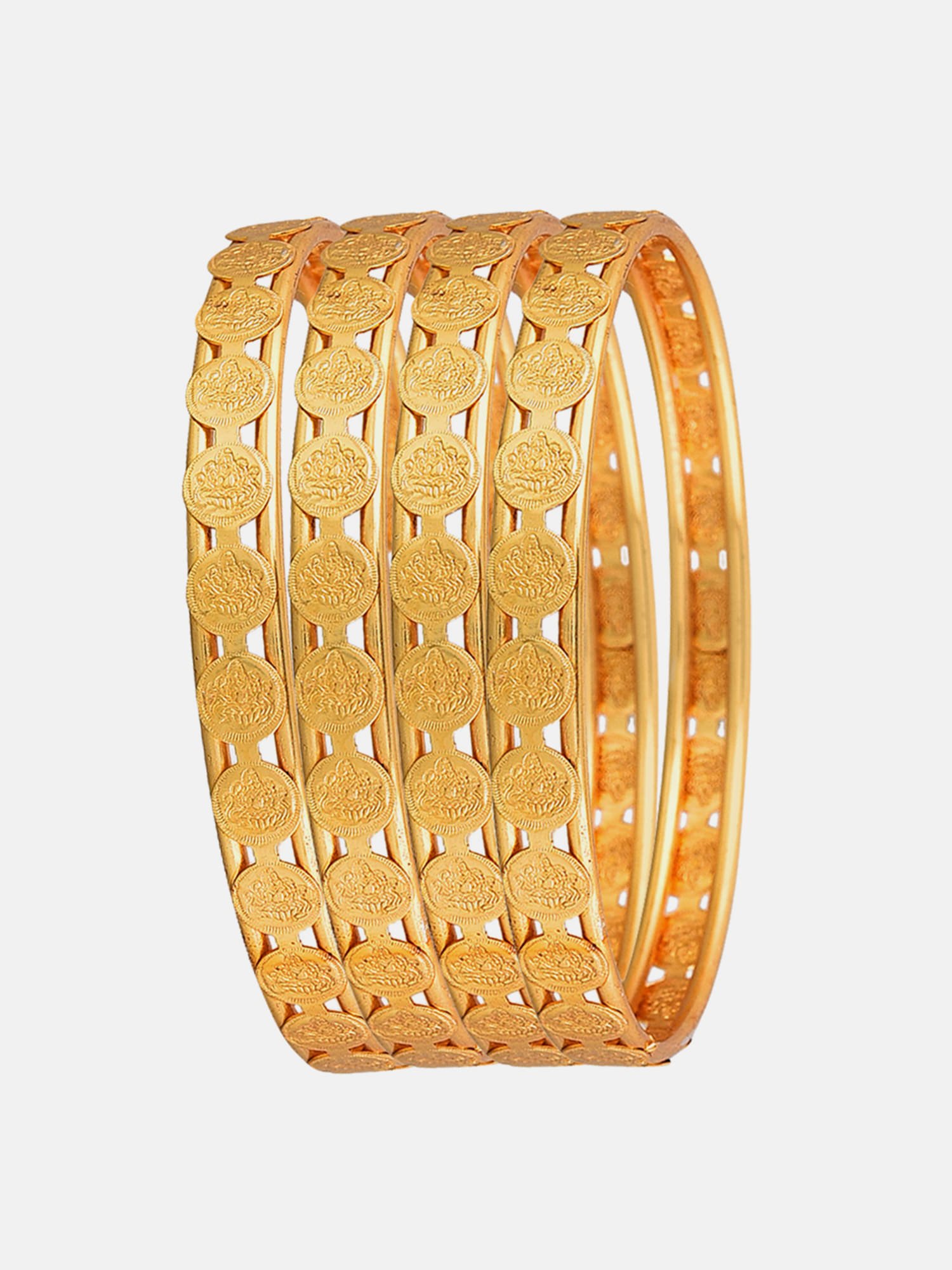 Zeneme Gold Bangle Set ( Pack of 2 ) Zeneme Gold Bangle Set ( Pack of 2 )