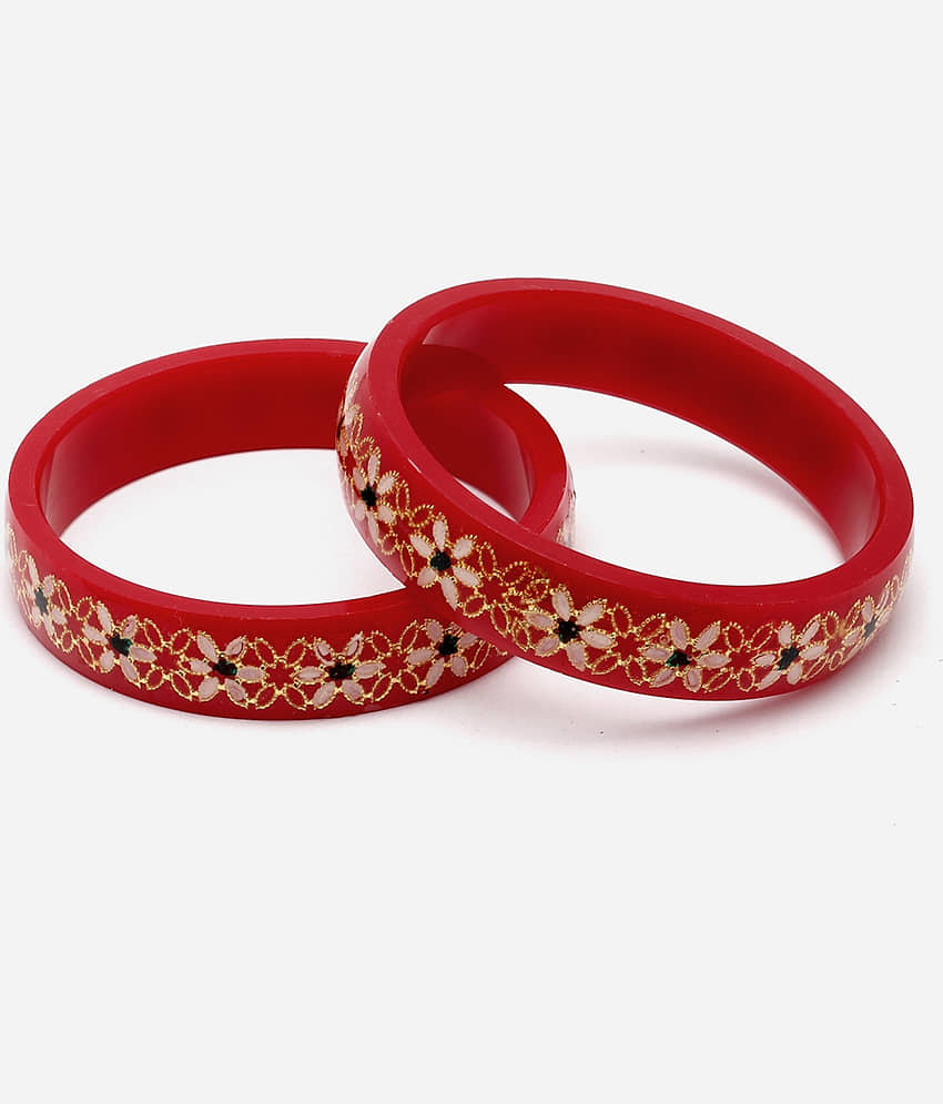 Zeneme Red Bangle ( Pack of 2 ) - Bangles & Bracelets | Buy online on ZillyBuy