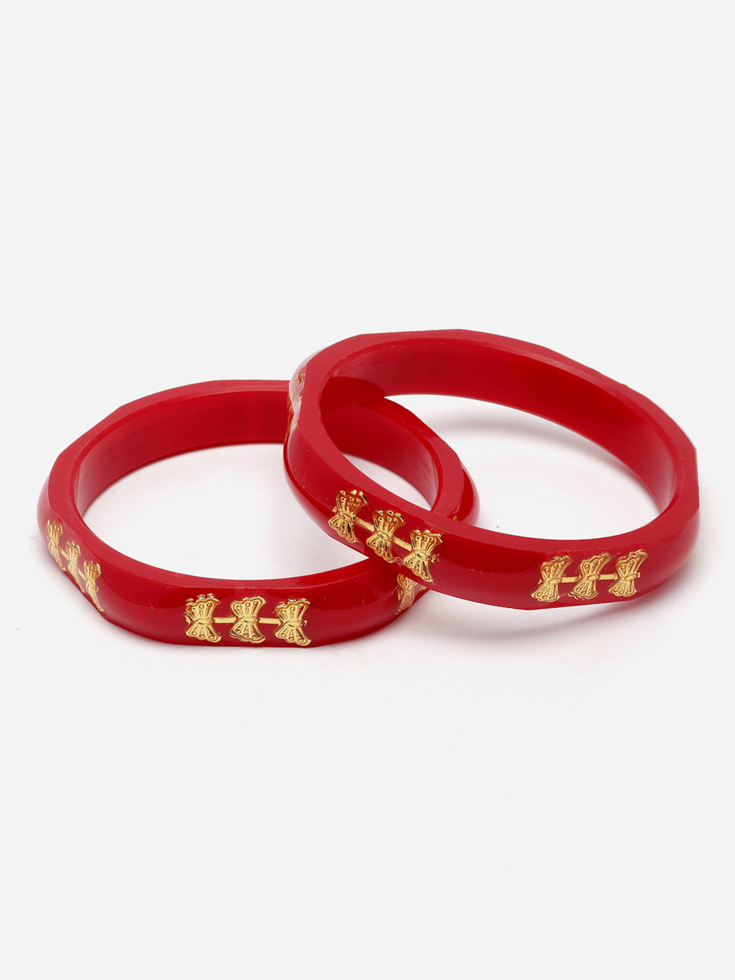     			Zeneme Red Bangle ( Pack of 2 )