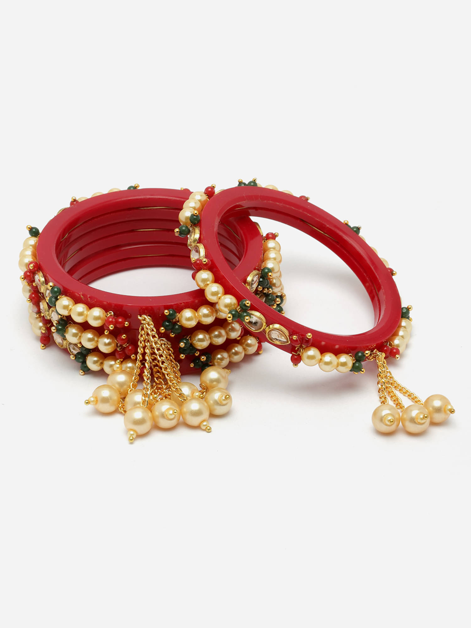 Zeneme Red Bangle ( Pack of 4 ) Zeneme Red Bangle ( Pack of 4 )