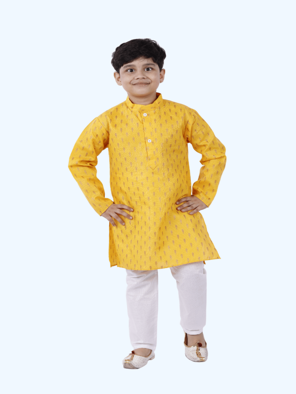 s muktar garments Pack of 1 Boys Cotton Blend ( Yellow )     			s muktar garments Pack of 1 Boys Cotton Blend ( Yellow )