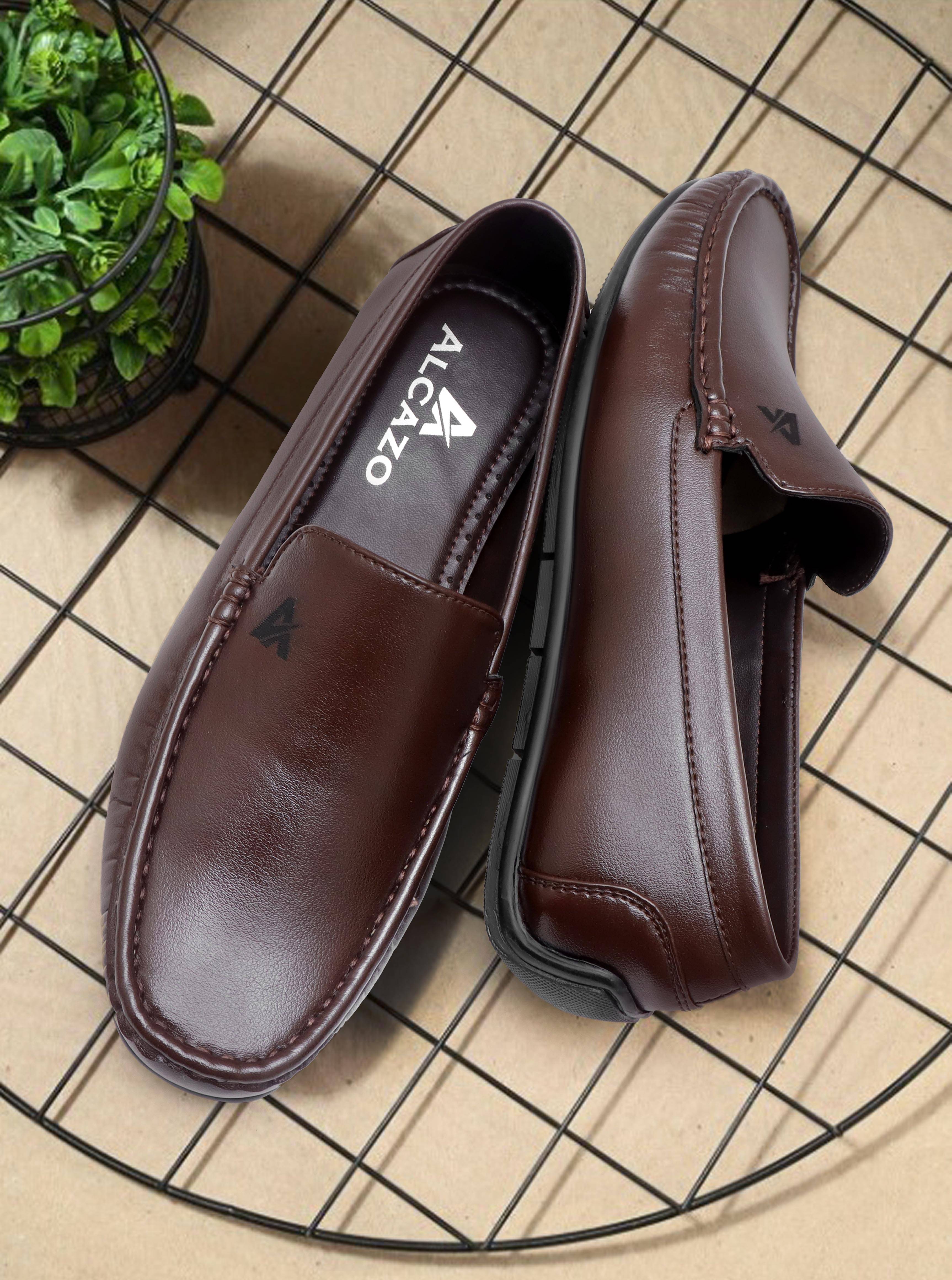     			ALCAZO Brown Men's Slip on