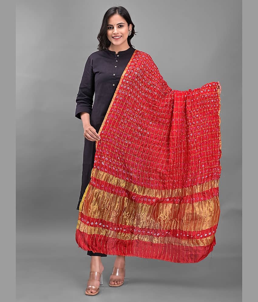Anjaneya Creations Red Silk Women's Dupatta - ( Pack of 1 ) - Dupattas & Shawls | Buy online on ZillyBuy