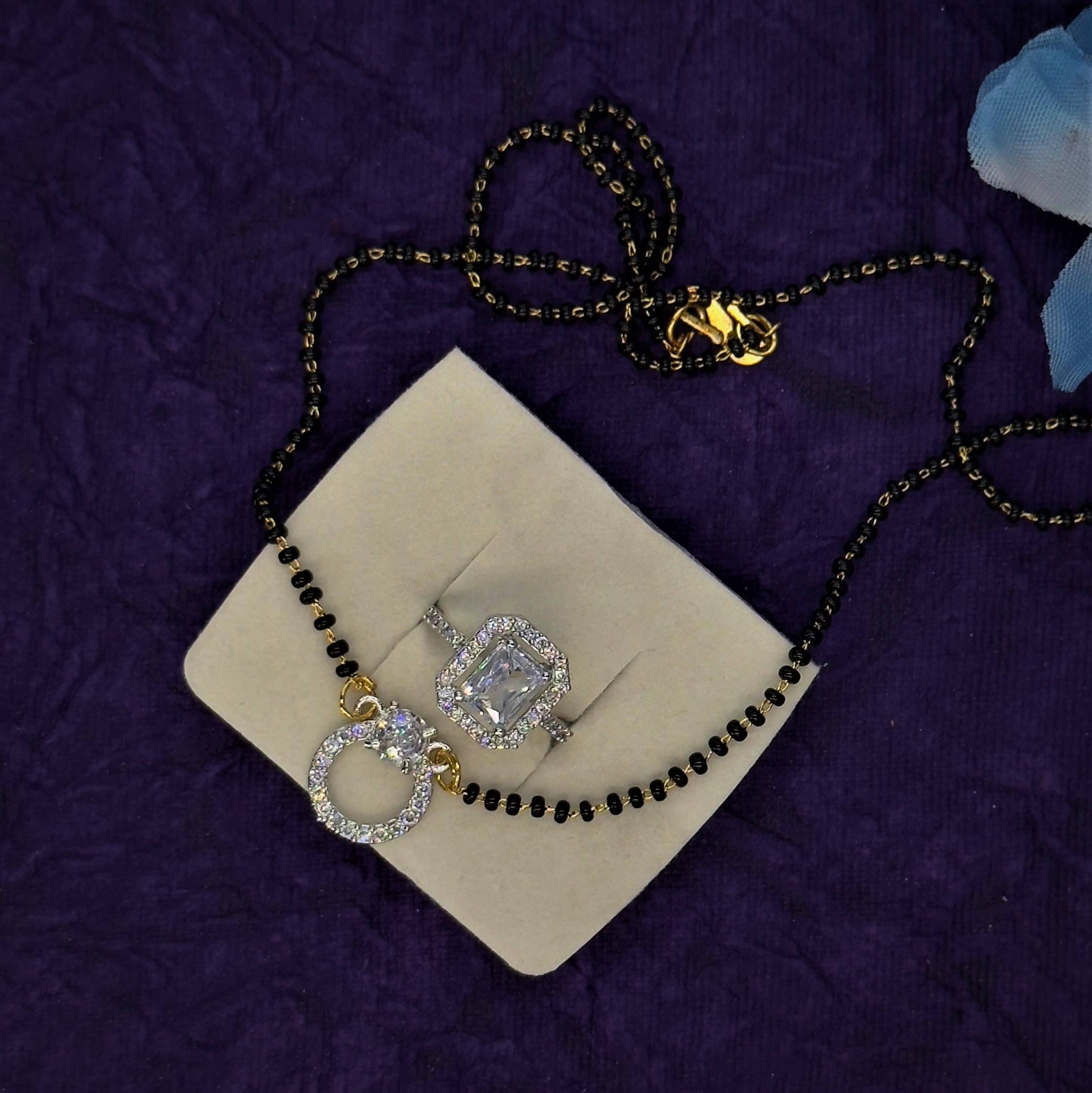     			Charms White Mangalsutra Set ( Pack of 2 )