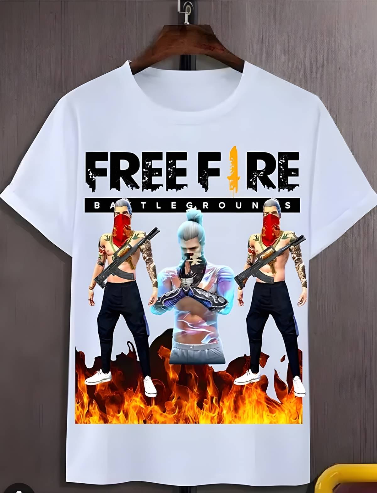 FSN Polyester Regular Fit Printed Half Sleeves Men's Round T-Shirt - White ( Pack of 1 )     			FSN Polyester Regular Fit Printed Half Sleeves Men's Round T-Shirt - White ( Pack of 1 )