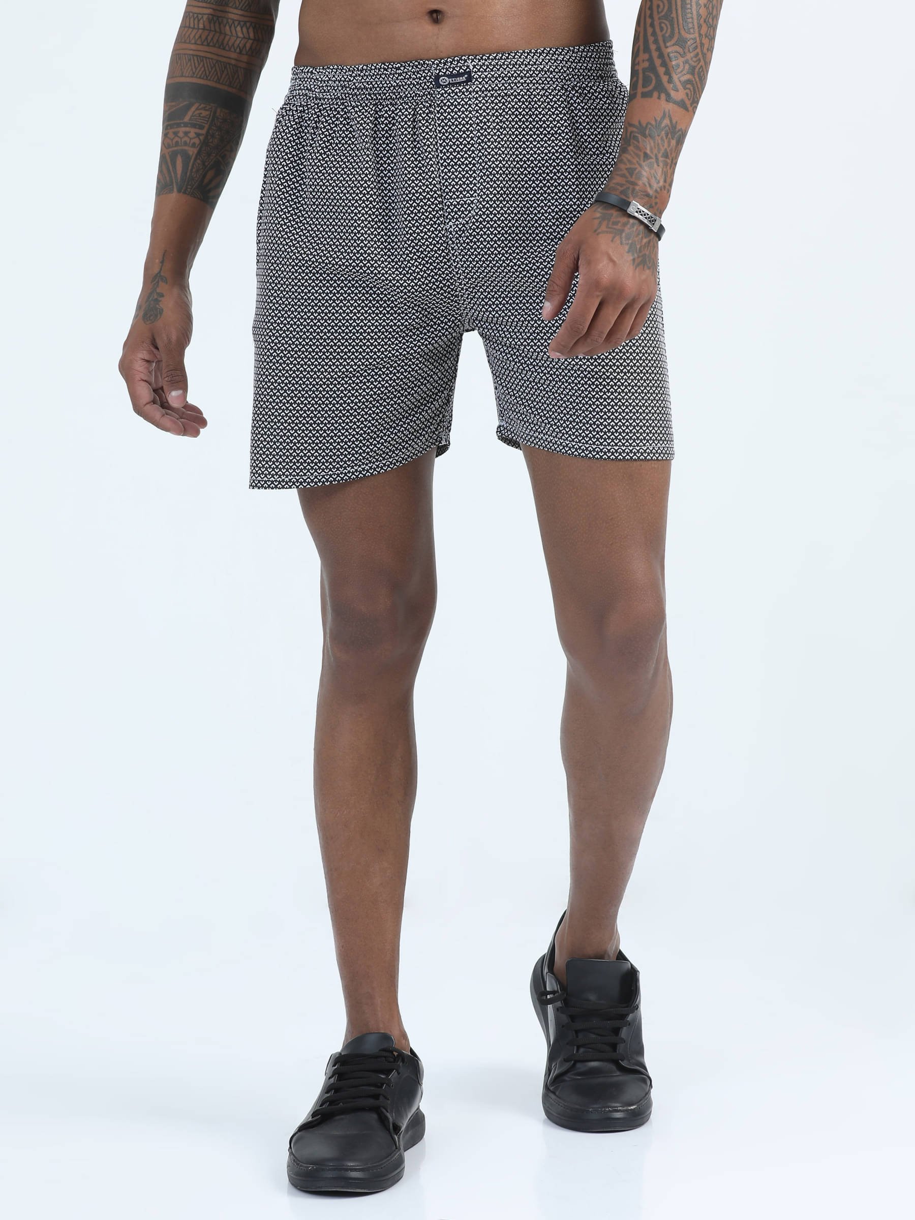 HETIERS Pack of 1 Cotton Blend Boxers For Men's ( Black )     			HETIERS Pack of 1 Cotton Blend Boxers For Men's ( Black )