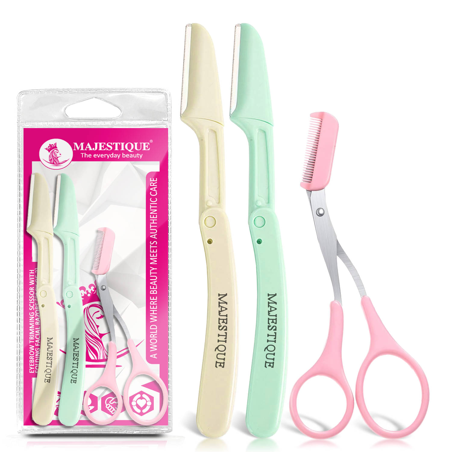     			MAJESTIQUE Manual Razor ( Pack of 3 )