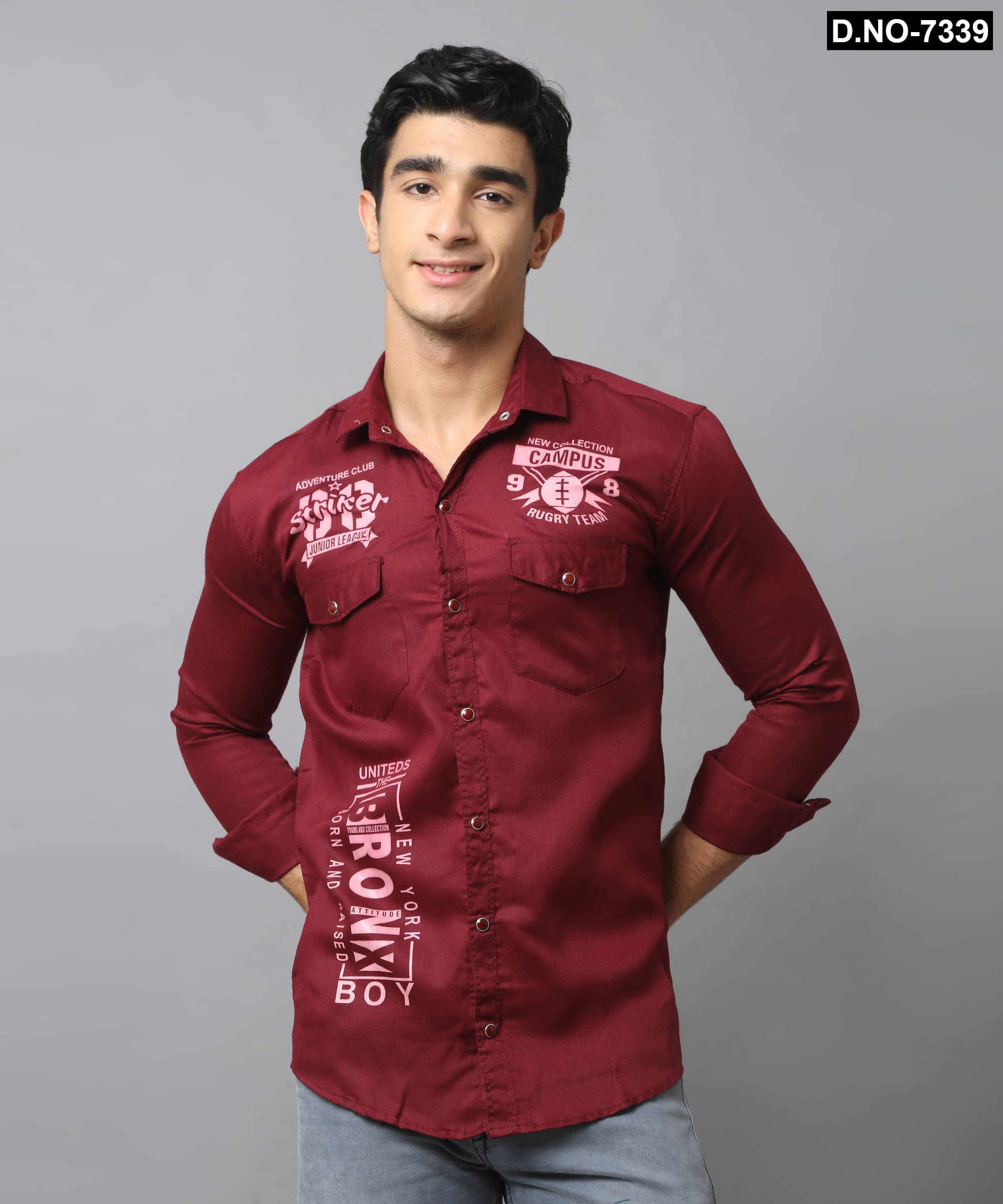 NEW-18 Cotton Blend Regular Fit Printed Full Sleeves Men's Casual Shirt - Red ( Pack of 1 ) NEW-18 Cotton Blend Regular Fit Printed Full Sleeves Men's Casual Shirt - Red ( Pack of 1 )