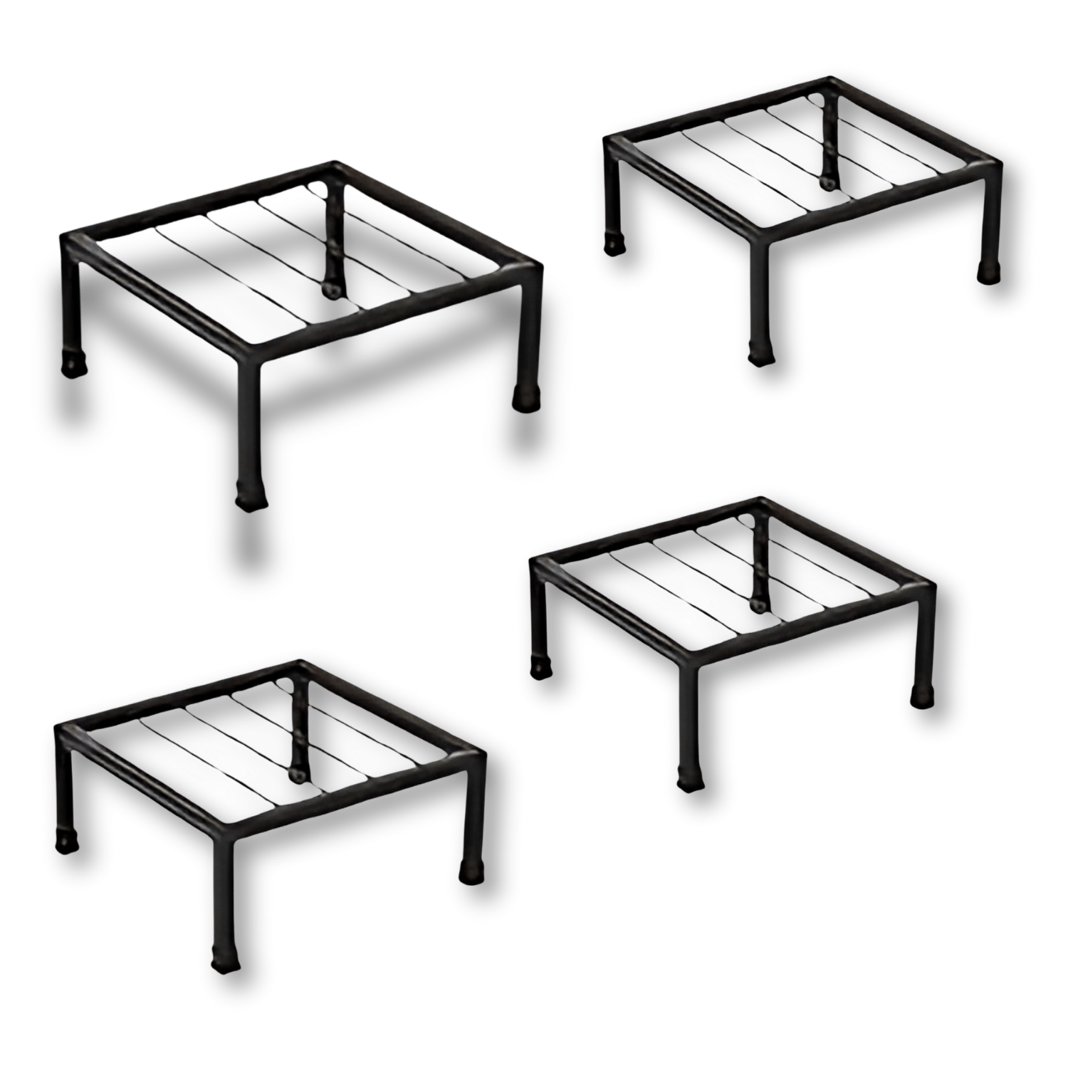     			Neonnest Black Planter Stand ( Pack of 4 )