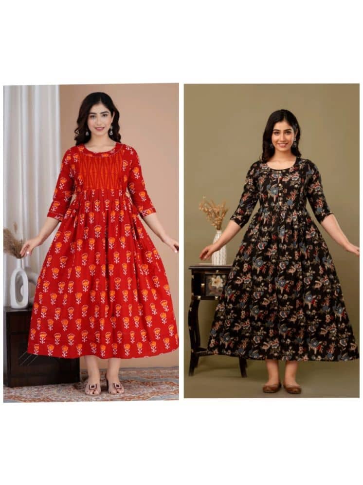 Nevisha Style Multi Color Cotton Maternity Kurta Pack of 2 - Kurtis, Tunics | Buy online on ZillyBuy
