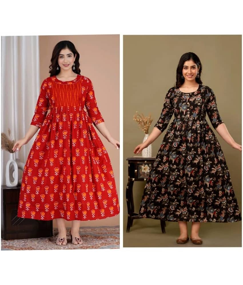 Nevisha Style Multi Color Cotton Maternity Kurta Pack of 2 - Kurtis, Tunics | Buy online on ZillyBuy