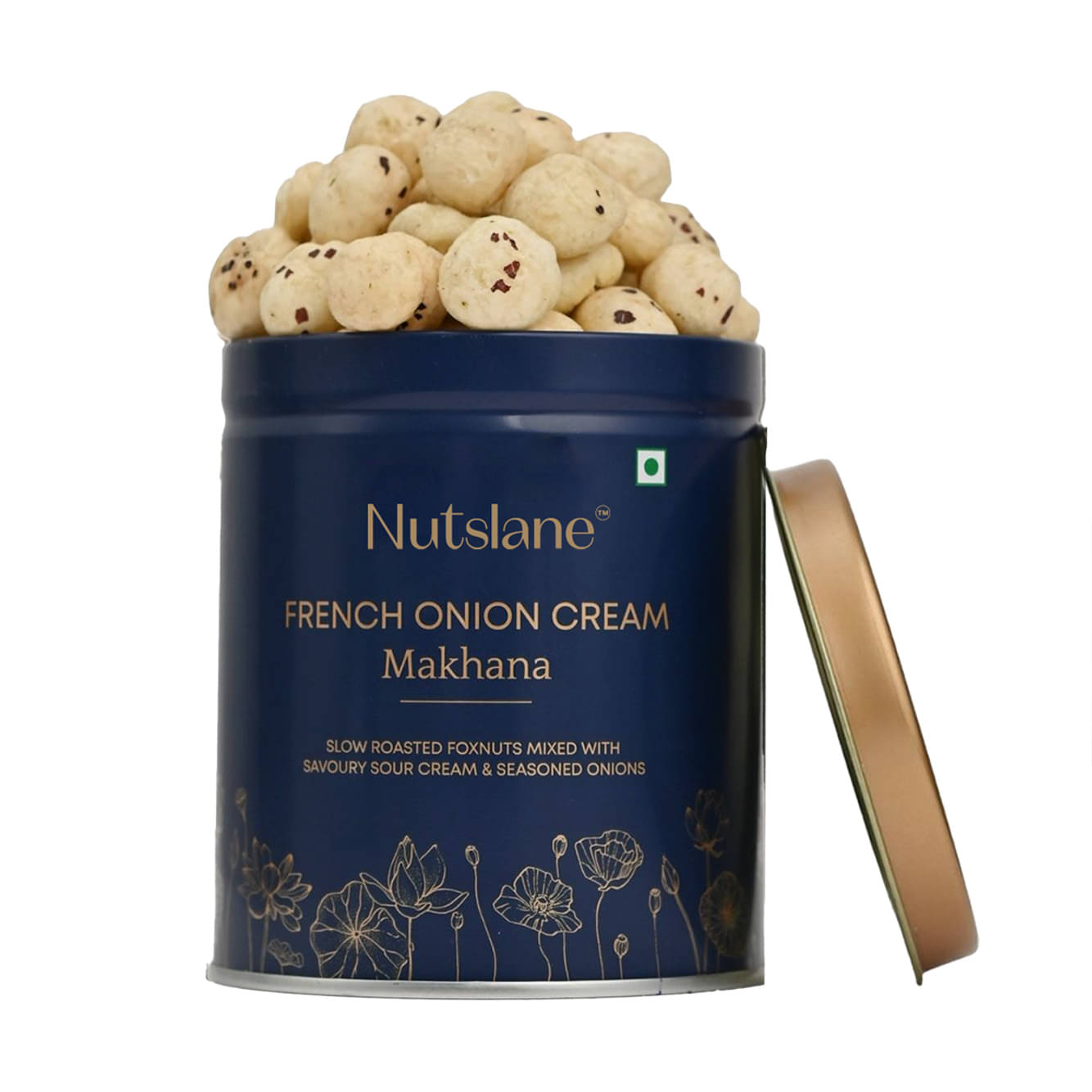     			Nutslane Premium French Onion Makhana Slow Roasted Foxnuts Gourmet Snack - 50g