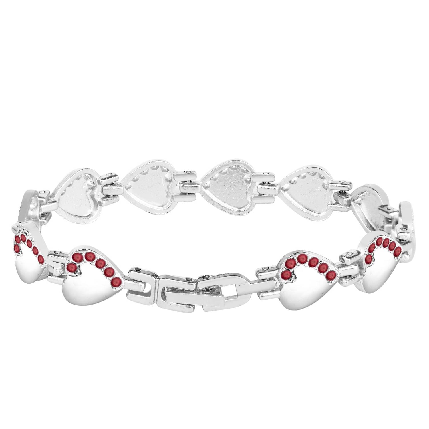    			REESKY Silver Bracelet ( Pack of 1 )