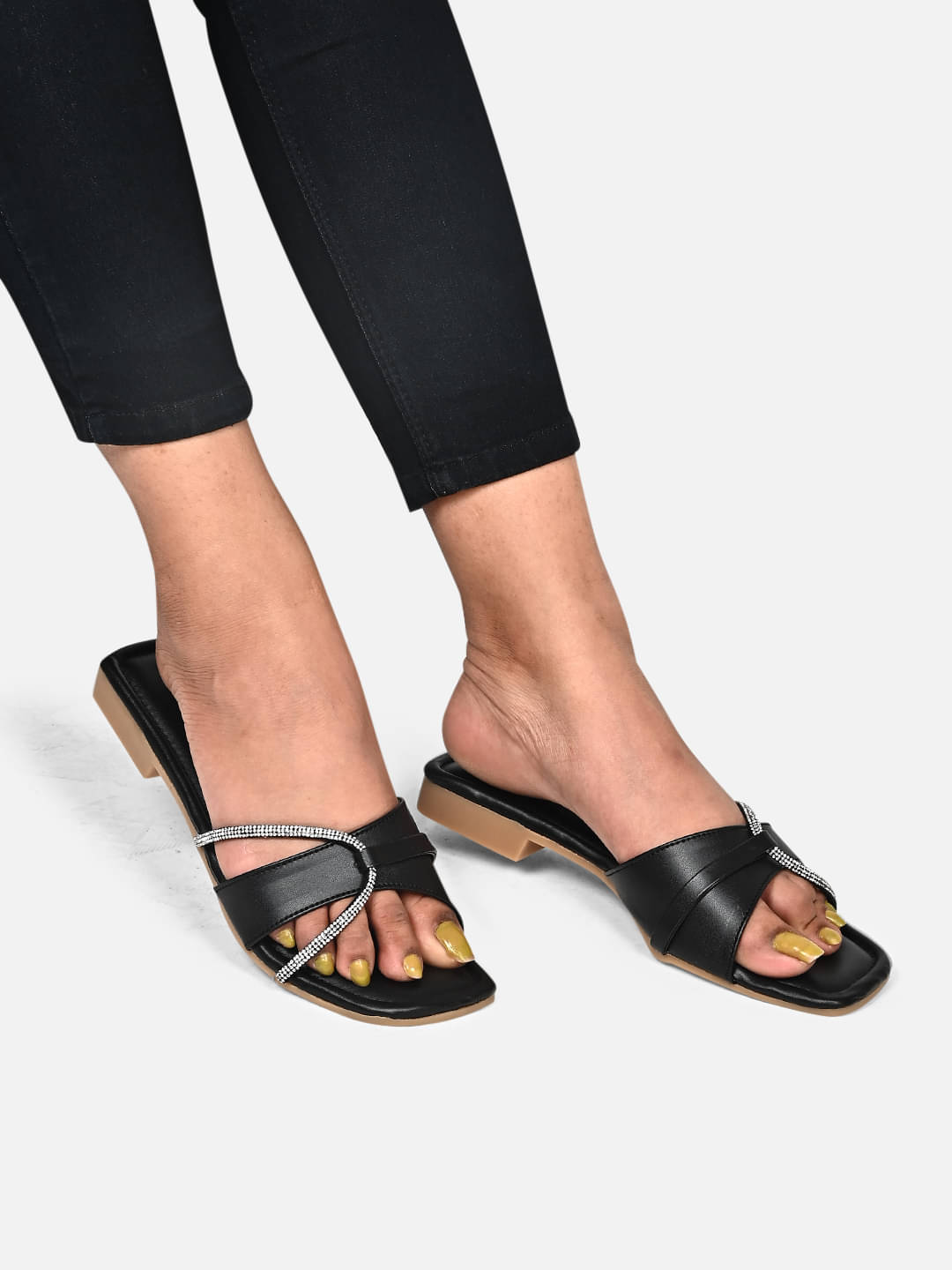 Shoestail Black Women's Flats     			Shoestail Black Women's Flats