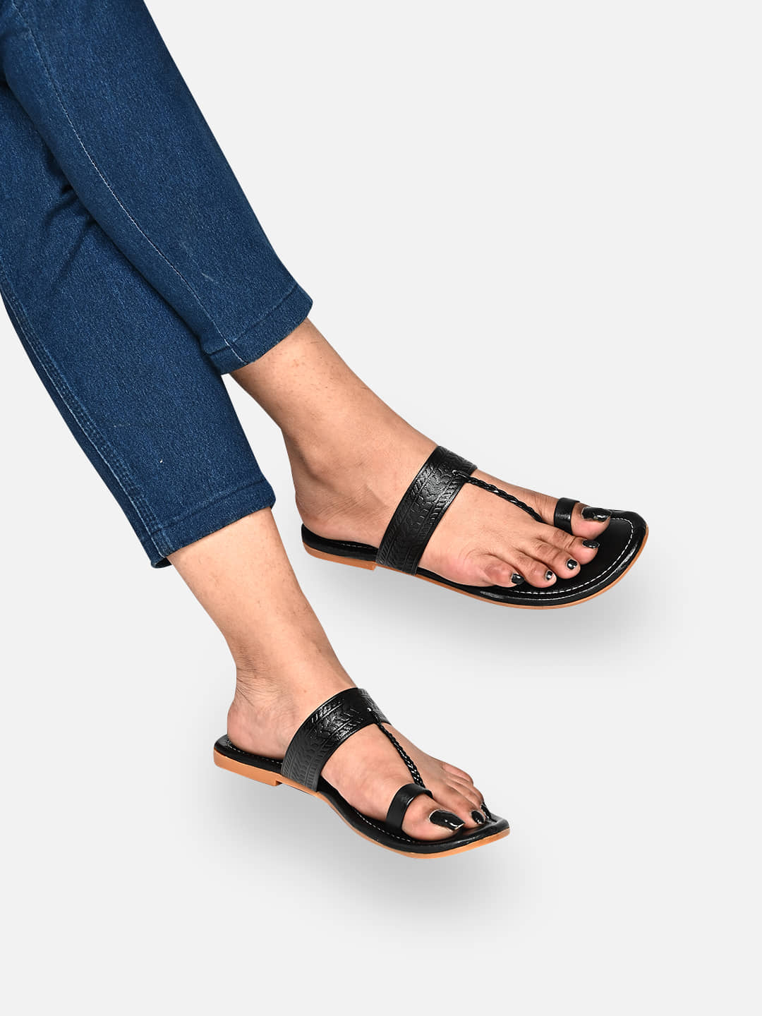 Shoestail Black Women's Flats