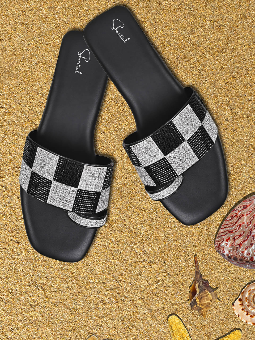     			Shoestail Black Women's Flats