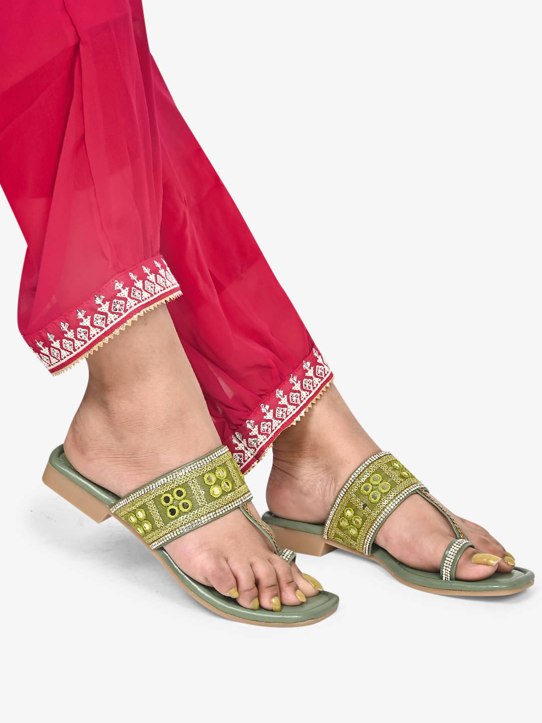 Shoestail Green Women's Flats Shoestail Green Women's Flats