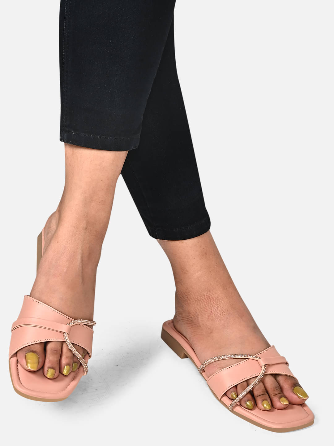     			Shoestail Peach Women's Flats
