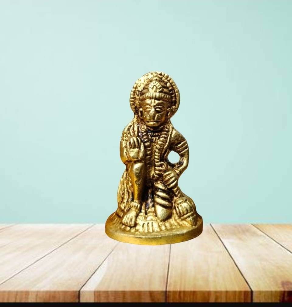 Spherulemuster Brass Lord Hanuman Idol ( 5.5 cm ) Spherulemuster Brass Lord Hanuman Idol ( 5.5 cm )